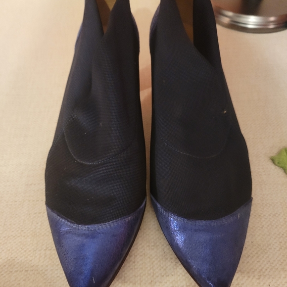 France Mode Navy Ankle Boot - Picture 3 of 5